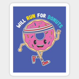 Will Run For Donuts Sticker